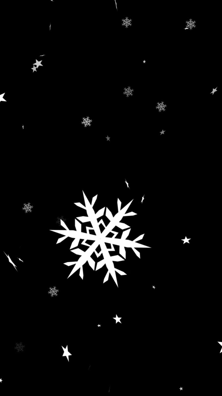 Animation of christmas snowflakes and stars falling over black background