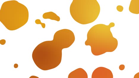 yellow and orange bubble lava blending in white background