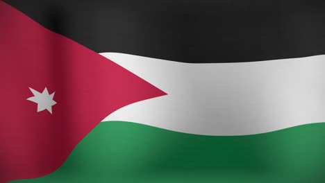 animation of waving flag of jordan