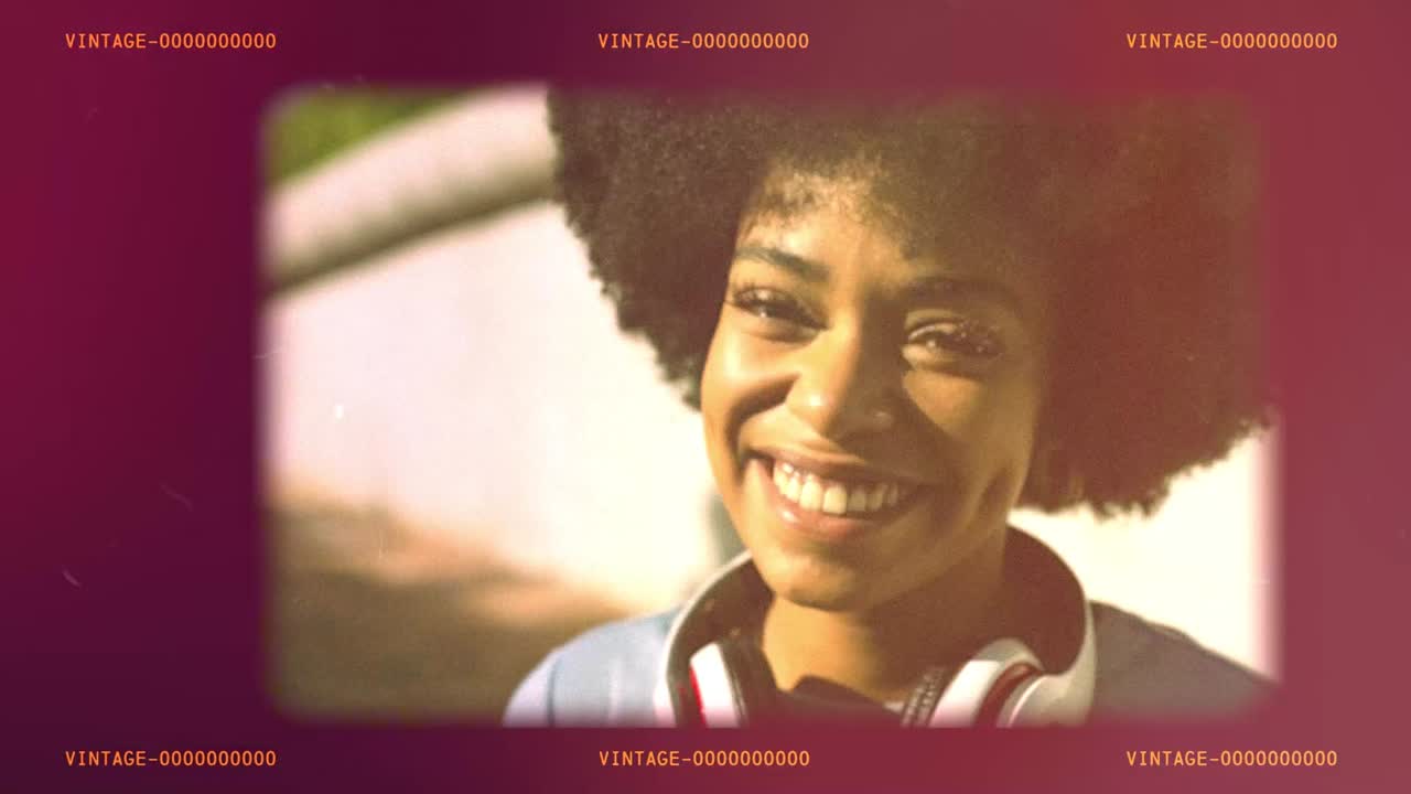 Vintage portraits of happy people