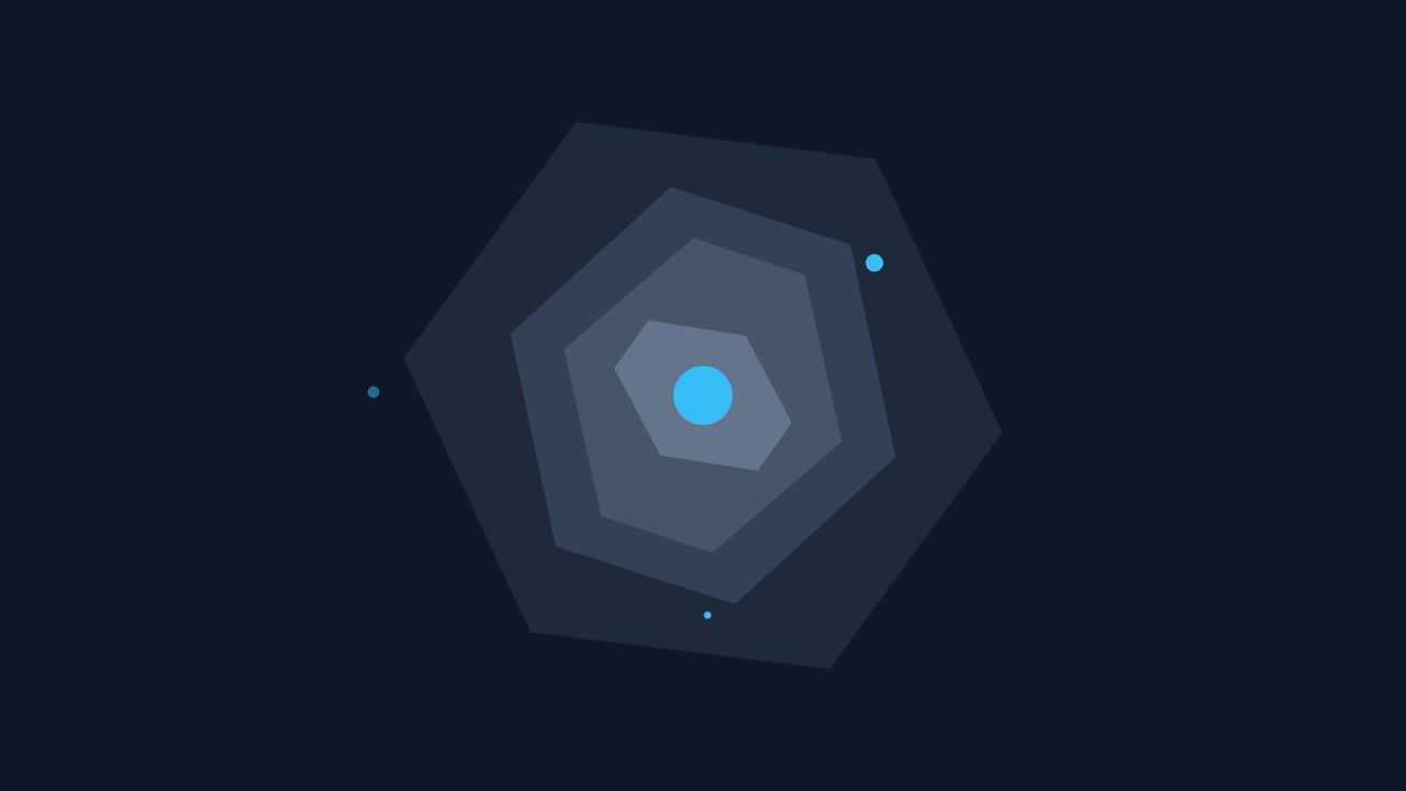Abstract Motion Graphic of Rotating Hexagonal Layers