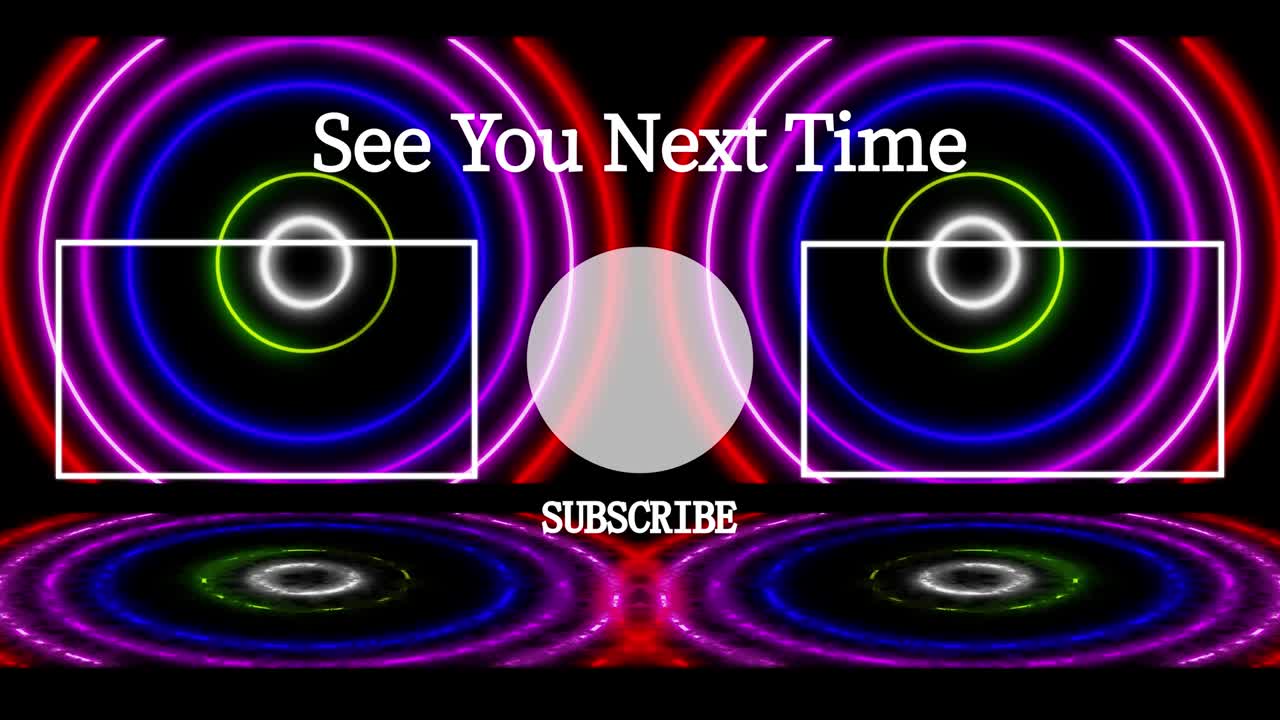 네온 표지판 패턴 엔드 카드 엔딩 스크린 모션 그래픽