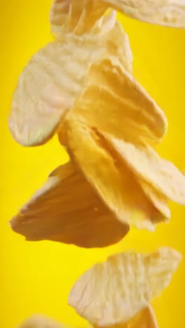 falling potato chips