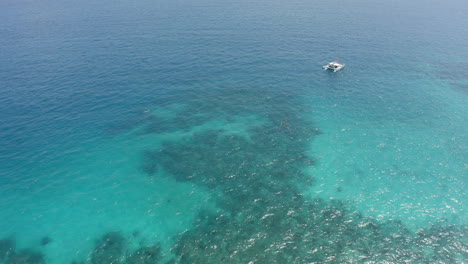 tropical ocean scenery with boat