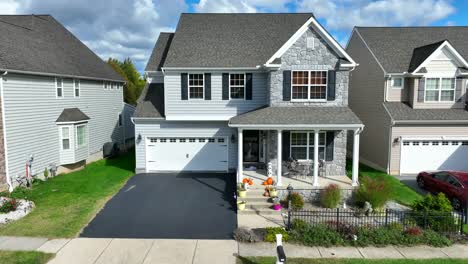 american home decorated for halloween and the fall season