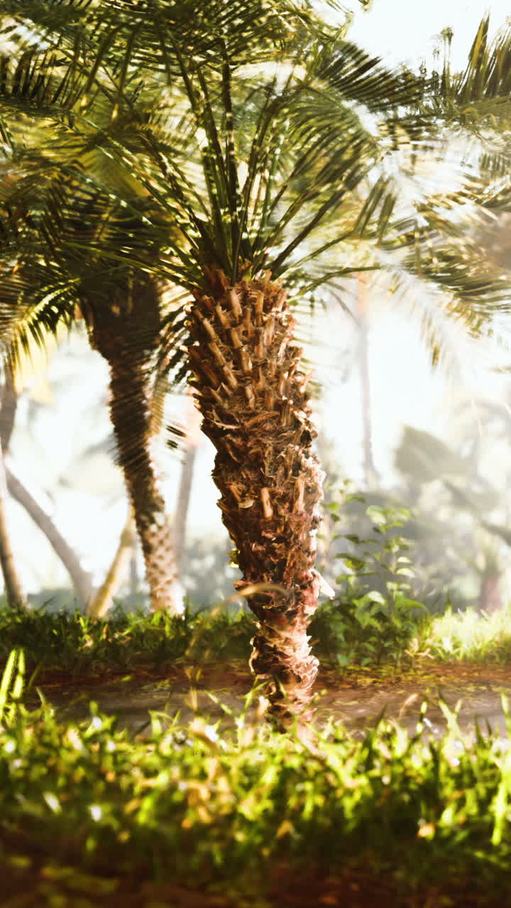 Palm tree in tropical setting