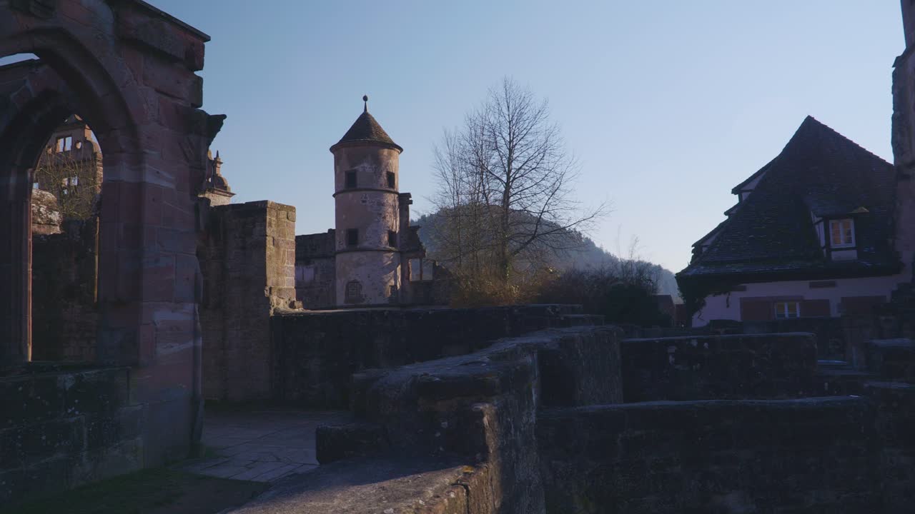 Large Medieval Church Ruins Behind Wall Discovered in Baden Baden in 4K