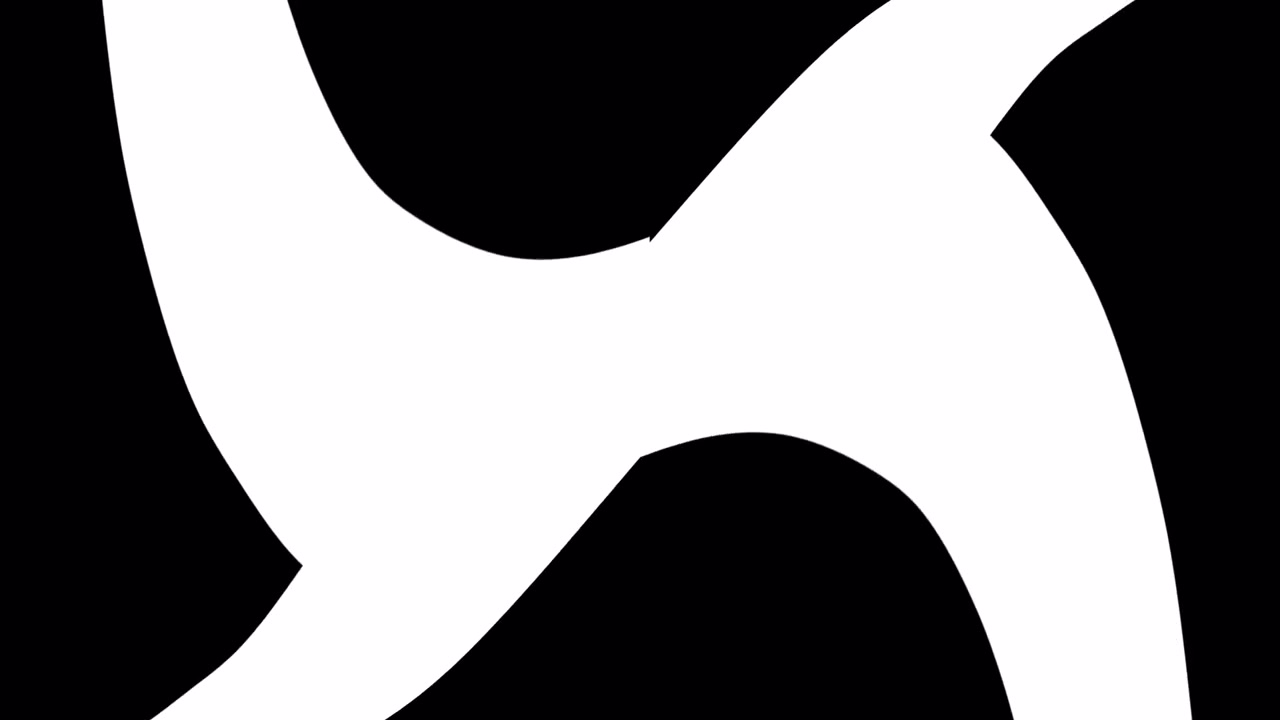 Dynamic White Abstract Shape Animation on Black Background