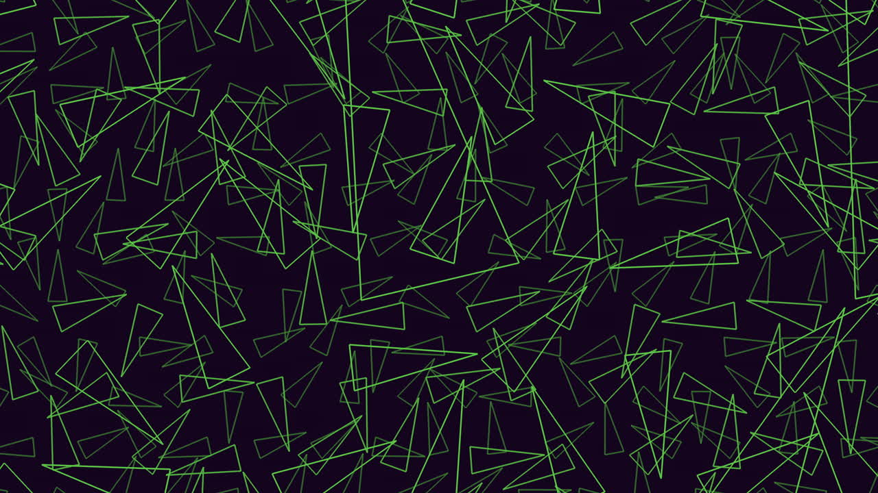 Neon seamless geometric triangles pattern on dark gradient