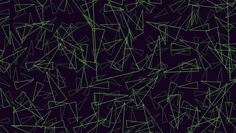 patrón de triángulos geométricos sin costura de neón en gradiente oscuro