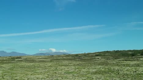 landscape of northern iceland seen from the road