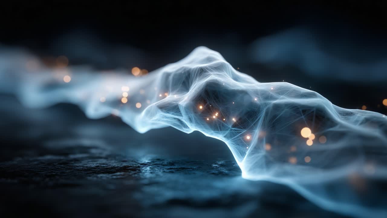 A captivating visual exploration of ethereal light and texture, illustrating the dynamic flow of digital energy and its enchanting interaction with soft surfaces