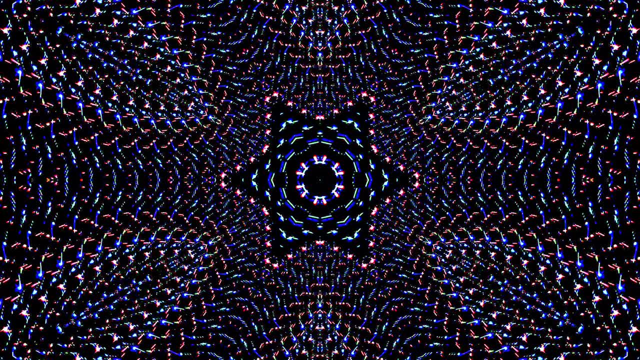 Beautiful abstract kaleidoscope that shines, a radiant light that regulates the subtle movements