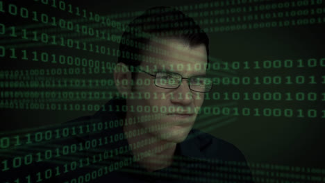 digital composite of hacker