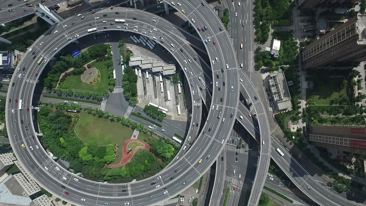 circle nanpu bridge--drone footage