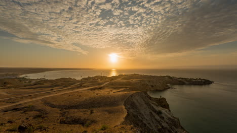 time lapse, sunset in caotinha, benguela, angola