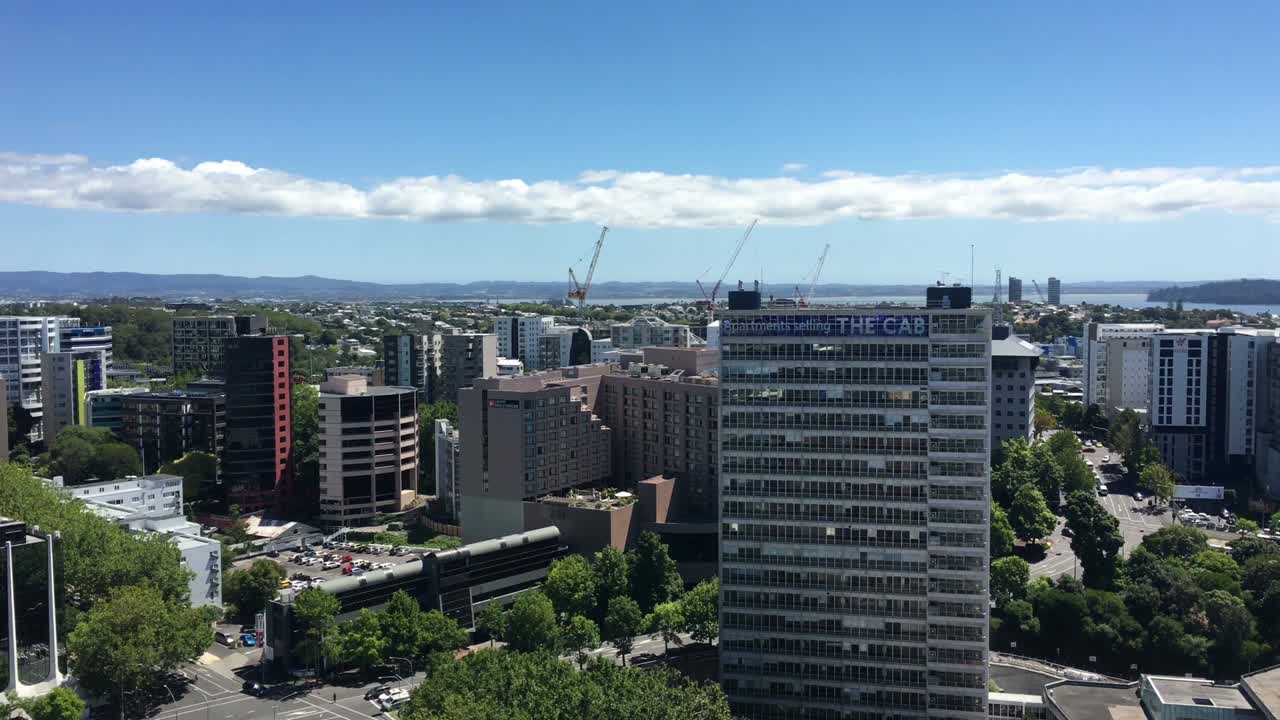 vista aérea del paisaje urbano de la ciudad de auckland