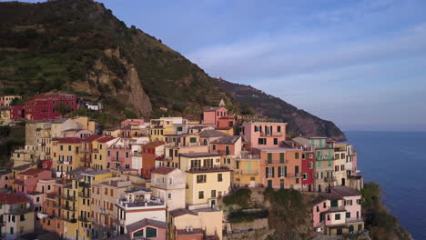 Aerial-Panorama-of-Manarola,-Cinque-Terre-Italy