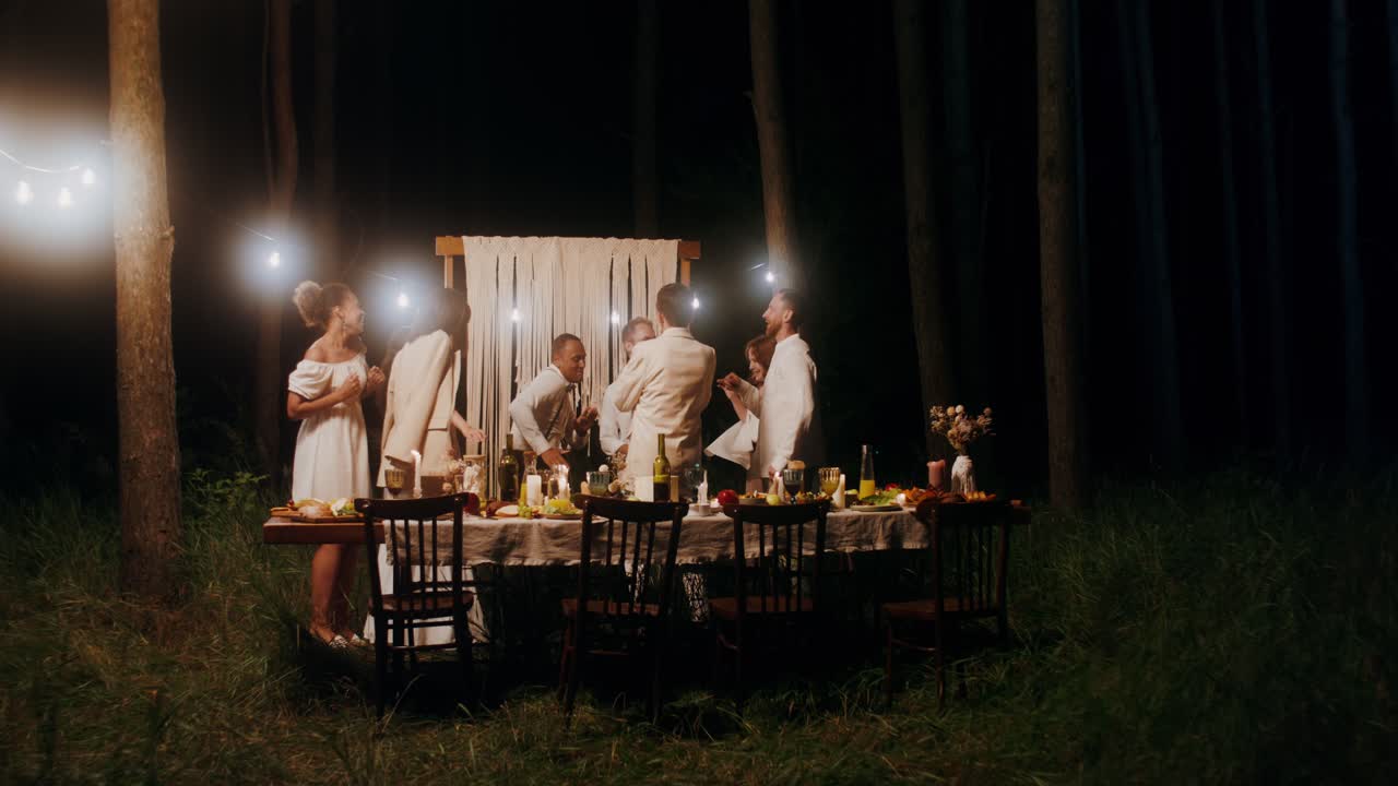 Nighttime Forest Dinner Party