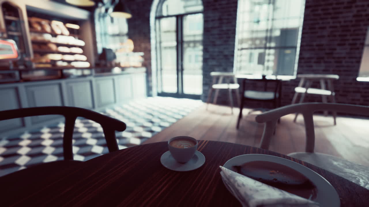 커피와 페이스트리가 있는 아한 카페