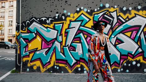 mujer elegante en un entorno urbano
