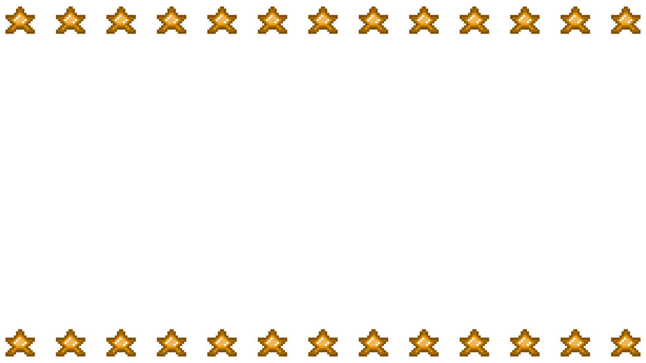 Pixel Art Mini Star icon Frame Animated Overlay 1080p Transparent 30 fps (8).mov