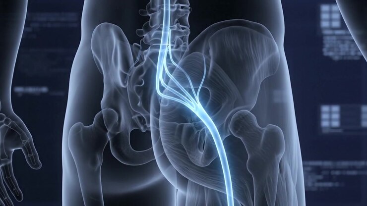 Medical Animation of Sciatic Nerve Anatomy in Human Pelvis