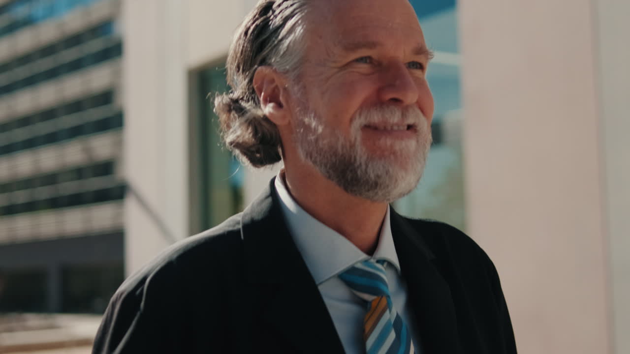 Successful Businessman Smiling in the City