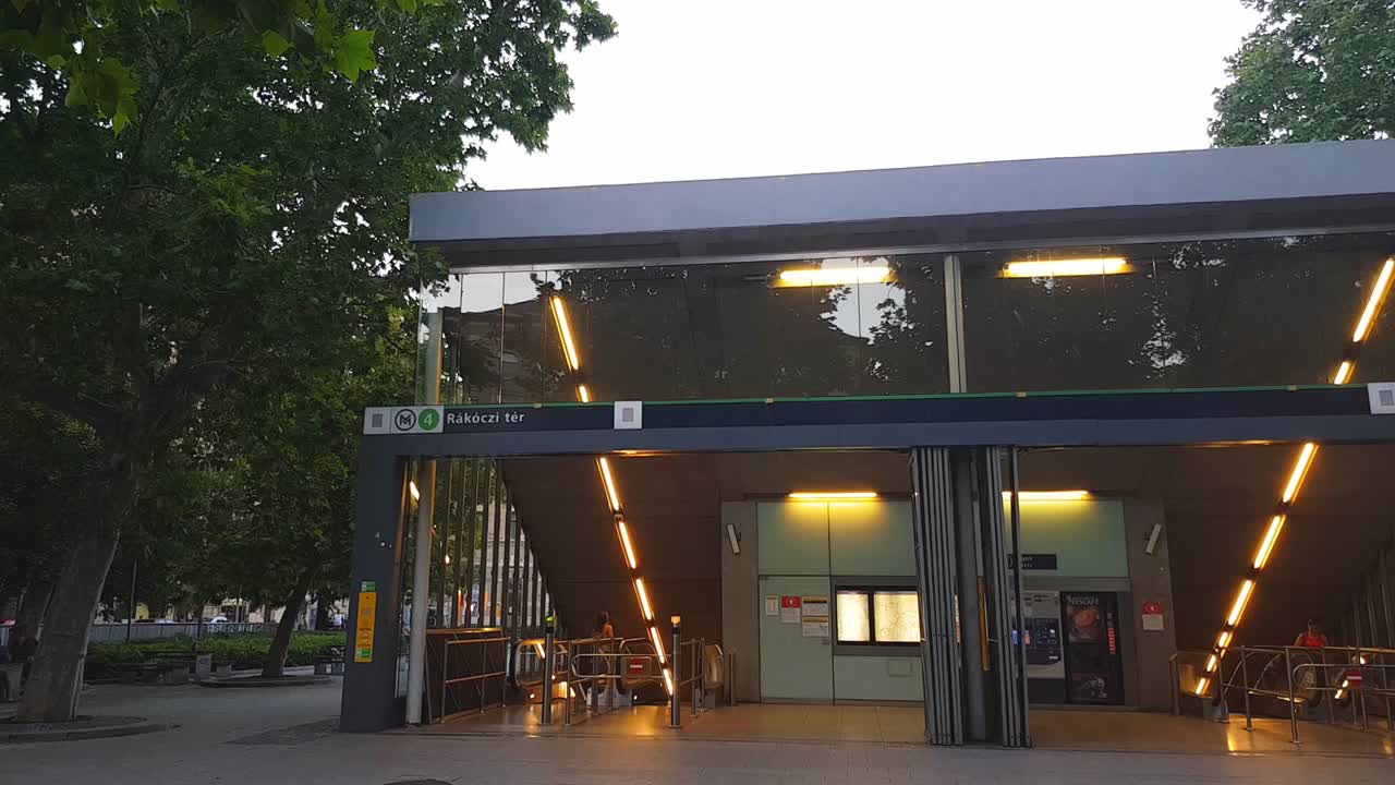 Rákóczi Square subway or metro station in Budapest, Hungary