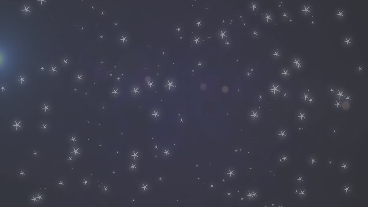 Twinkling stars animation over dark blue night sky background