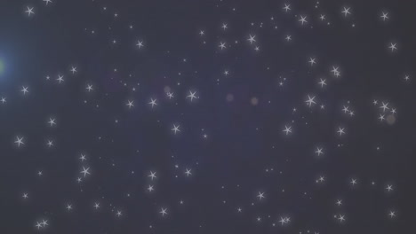 twinkling stars animation over dark blue night sky background