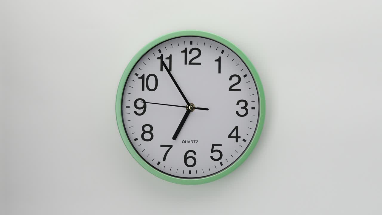 Quartz wall clock on a white background. One of the wall clock series.