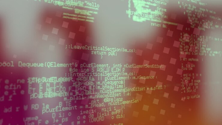 Animation af databehandling over et gitter.