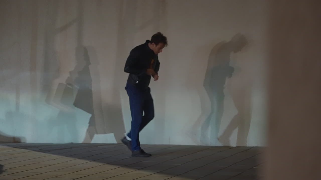 Man and woman exchange briefcase and envelope in urban street deal at night. Illegal transaction or dirty money bribe and fraud. Two people or agents spies meeting in shady suspicious alley to trade