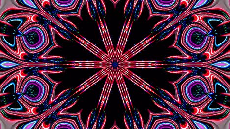 hermoso caleidoscopio abstracto que brilla, una luz radiante que regula los movimientos sutiles