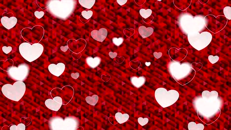 valentijnsdag veelhoekige pixelde rode video animatie