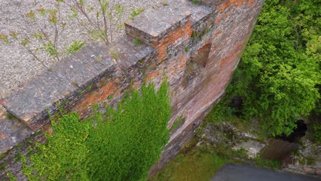 Medieval-castle-fortification-wall-Güssing-Castle-Burgenland,-Austria