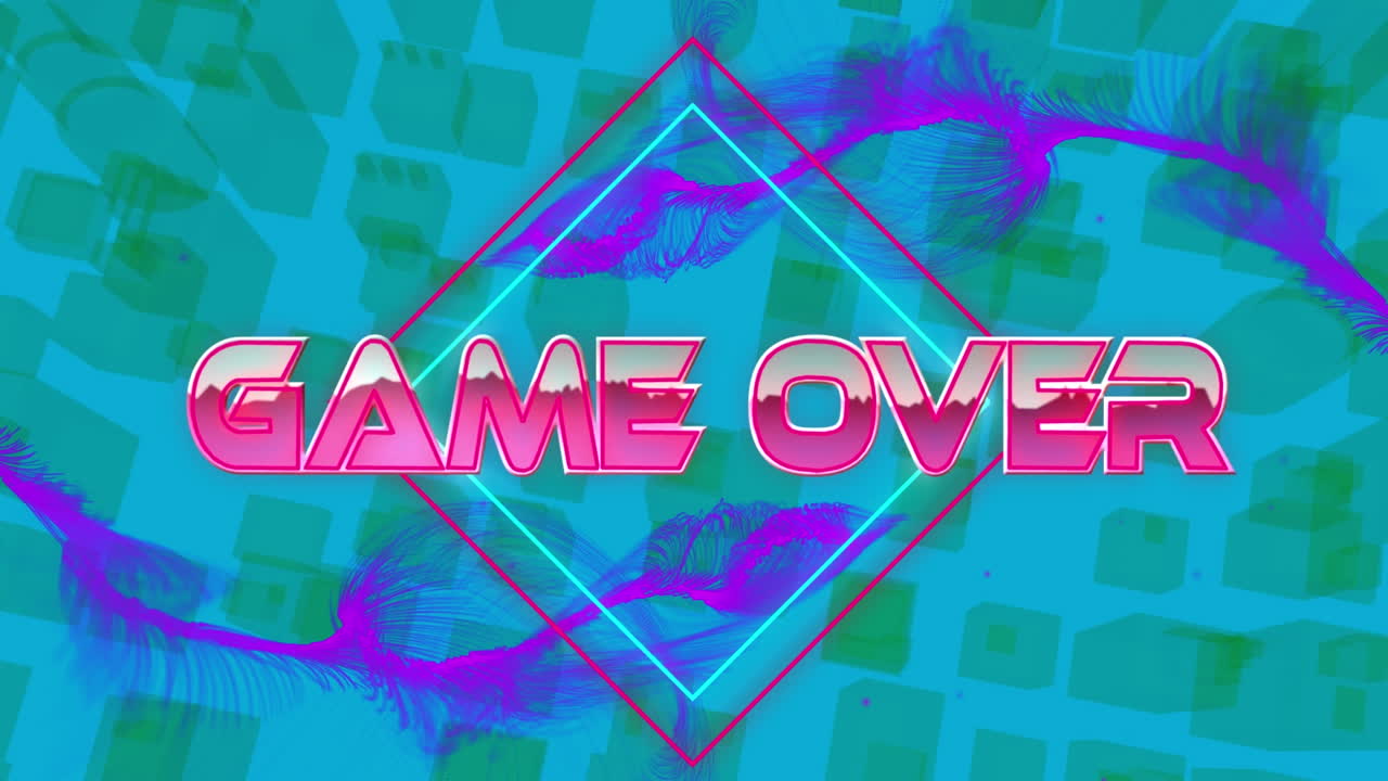 모양 위에 텍스트 위에 게임의 애니메이션