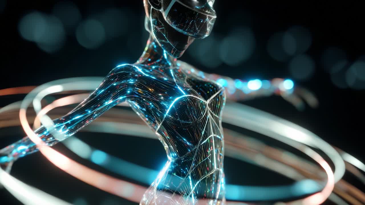 Futuristic Cyborg AI Concept