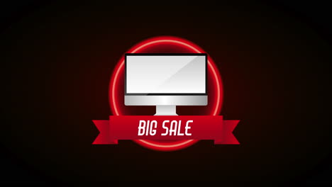 etiqueta de ofertas de viernes negro con escritorio