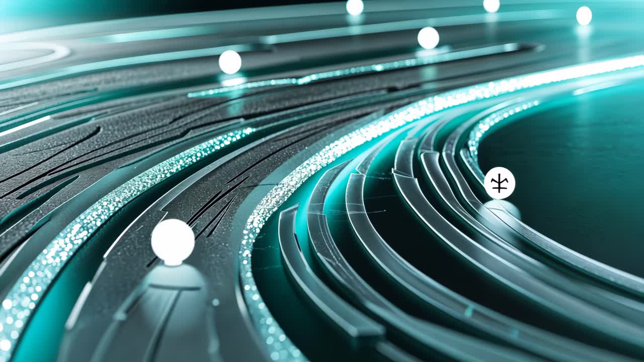 Futuristic Abstract Glowing Spheres