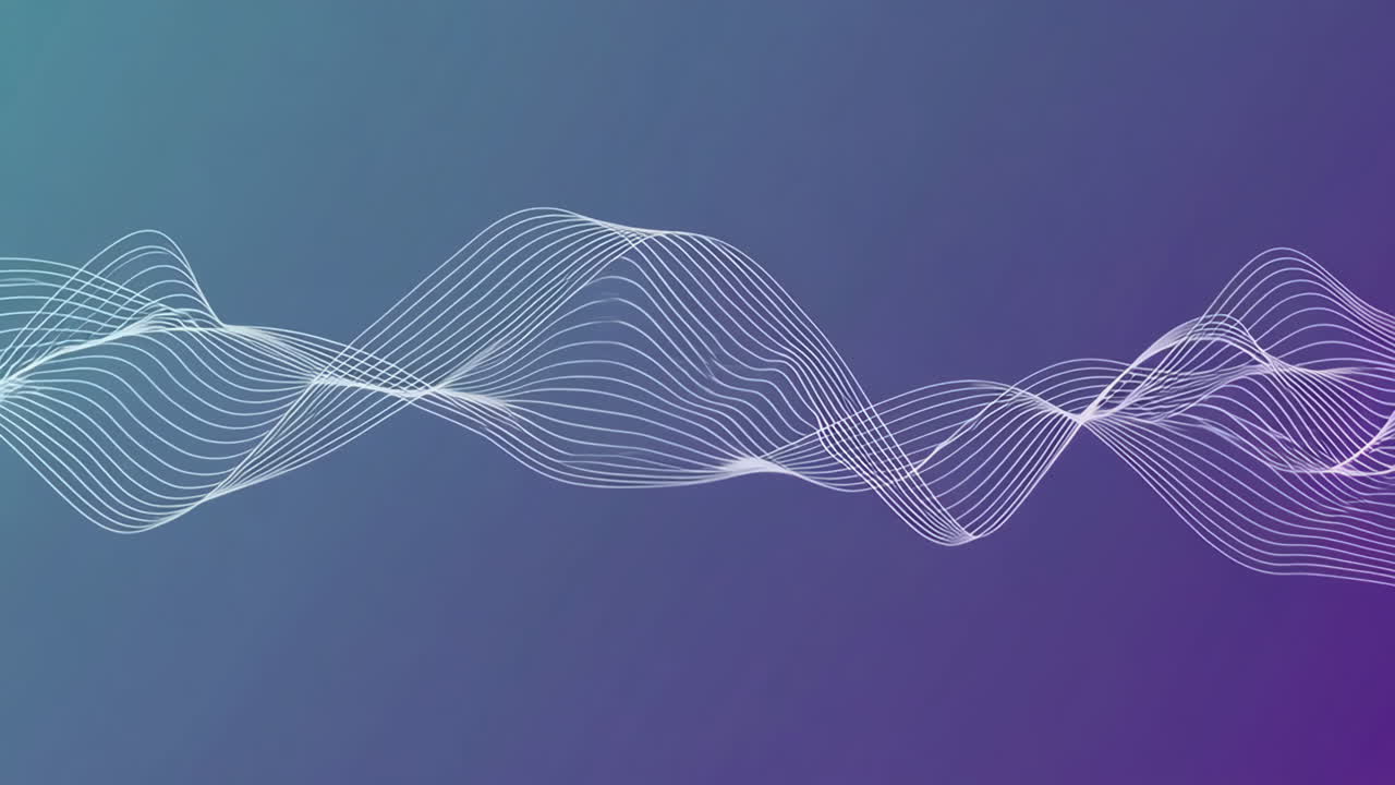 Abstract Wavy Lines on Gradient Background