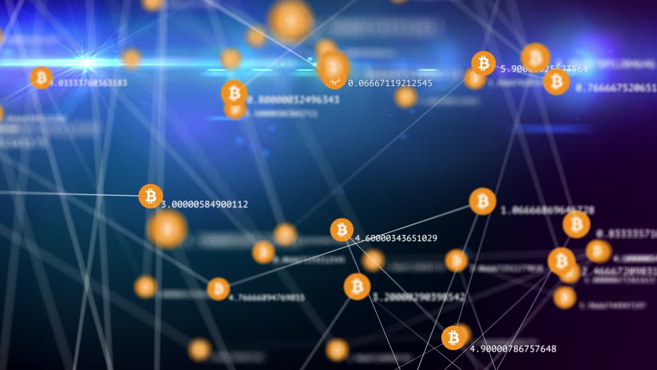 느리게 움직이는 동적 해시로 연결된 비트코인 기호