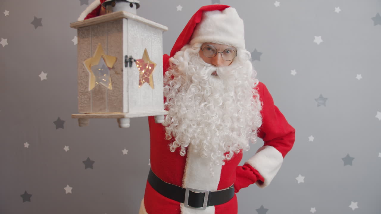 Santa Claus Holding a Lantern