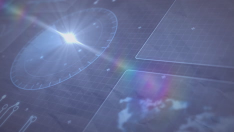 holographic animation with glowing light effects in futuristic digital interface