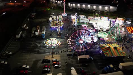 amusement park, timelapse in the night