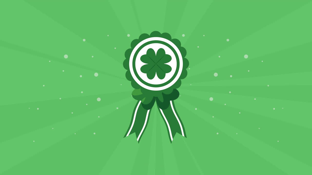 Emblema do Dia de São Patrício com Trevo