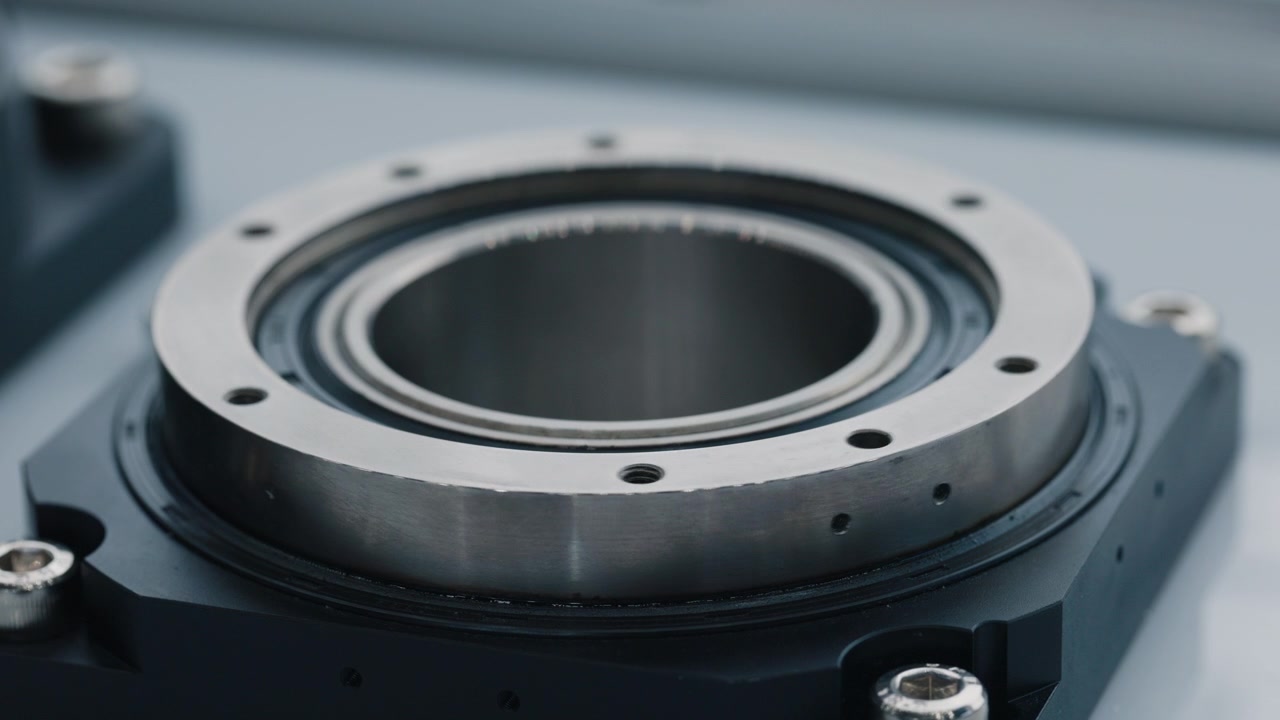 Industrial Metal Bearing Rotating in Precision Machinery