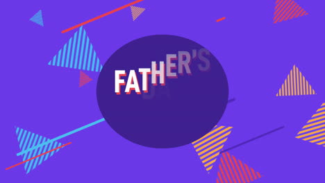 fathers day with memphis geometric triangles pattern