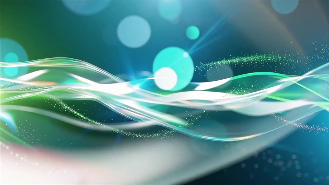 抽象的な光の波が流れる背景